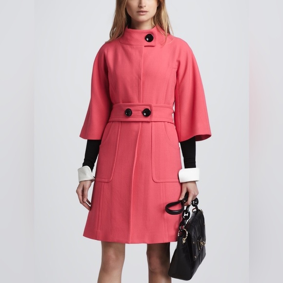 Blair Waldorf Milly Pink Irene Coat 2 - Picture 4 of 7